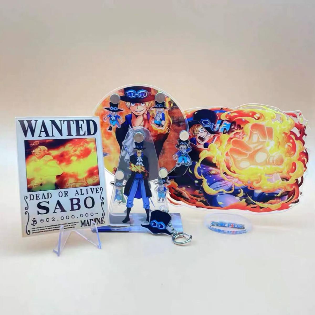 One Piece Anime Acrylic Stand Figure, Luffy Gear 5 Nika Zoro Sanji Ace Sabo Wanted Poster Desktop Standee, Double Layer Character Display Ornament, One Piece Merch Collectible Gift for Anime Fans