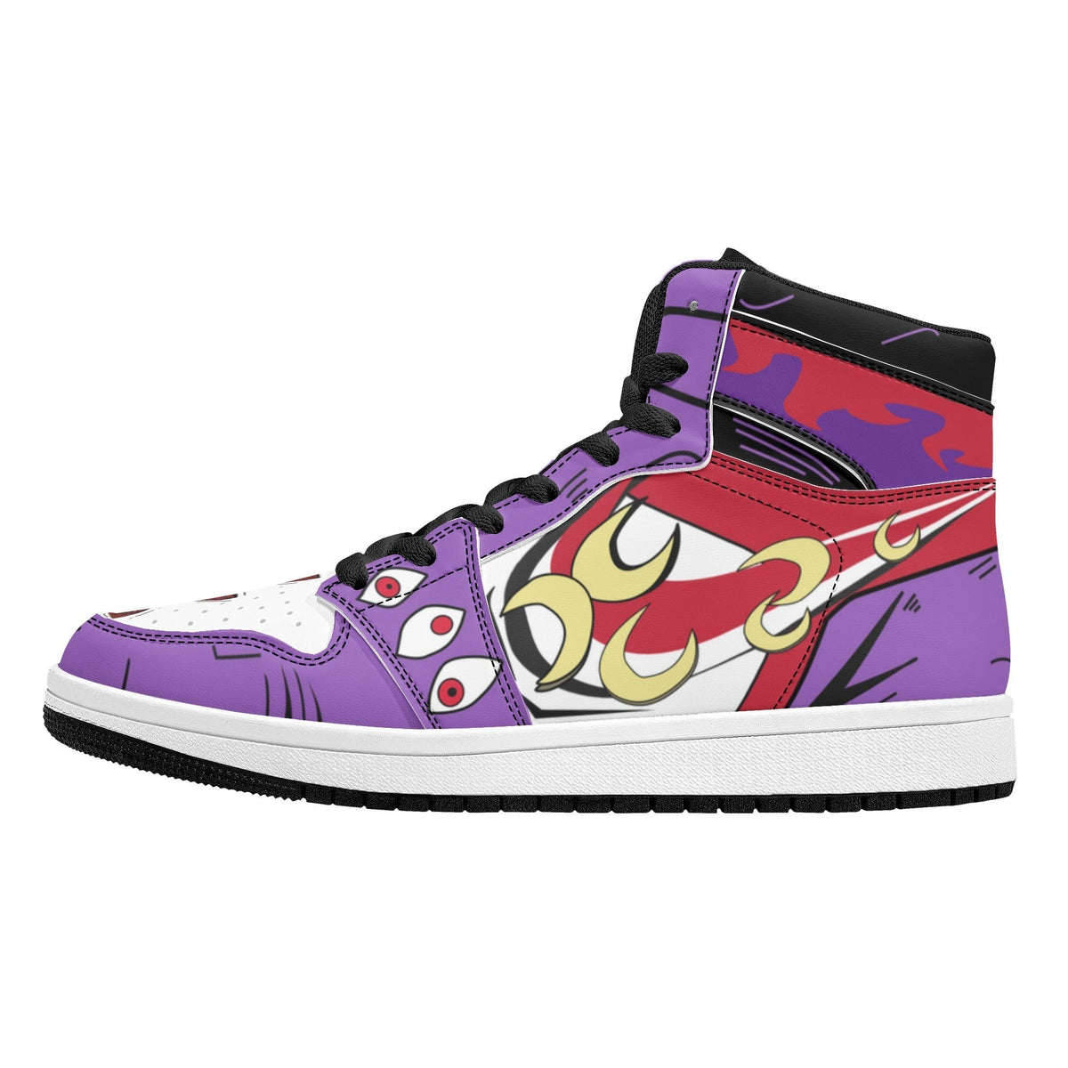 Demon Slayer Kokushibo Anime High Top Sneakers, Upper Moon One Kokushibo Printed Casual Shoes, Anime Cosplay Streetwear Footwear, Demon Slayer Merch Sneakers Gift for Anime Fans