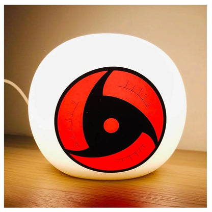 Naruto Uchiha Itachi Mangekyou Sharingan LED Night Light, RGB Multi Color Changing Anime Table Lamp, Touch Control Sharingan Eye Desk Lamp, Bedroom Gaming Room Decor Light, Naruto Fan Birthday Christmas Gift