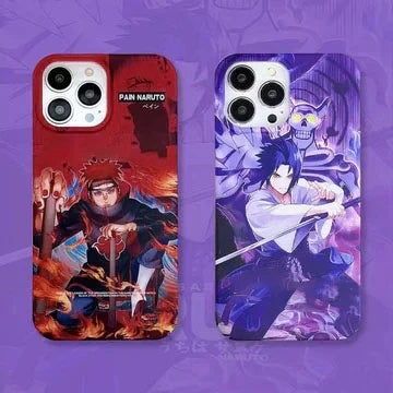 Naruto Anime Phone Case, Cool Manga Character Printed Shockproof Protective Phone Cover, Slim Soft TPU Anime Case for iPhone, Anime Fan Gift