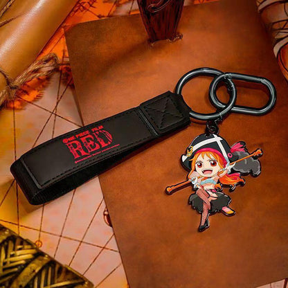 One Piece RED Movie Blind Box Keychain, Anime Character Pendant Key Ring, Luffy Zoro Sanji Uta Shanks Nami Figure Key Chain, Backpack Bag Charm Accessory, Surprise Gift for One Piece Fans