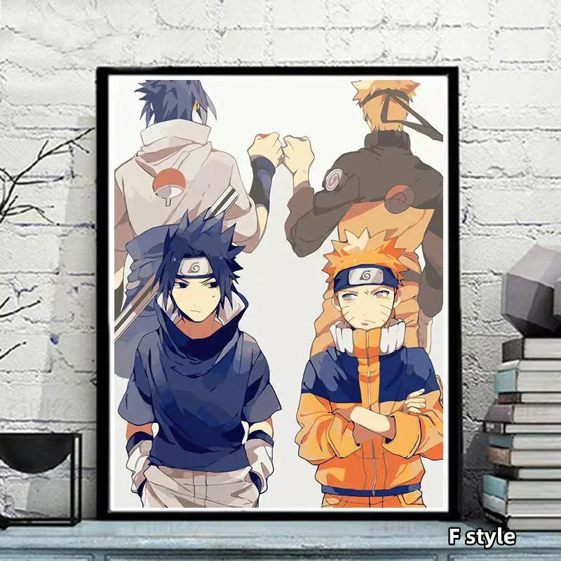 Naruto Anime Paint by Numbers Kit for Adults & Teens, DIY Digital Oil Painting, Akatsuki & Naruto Character Canvas Art, Home Wall Decor, Handmade Art Gift for Naruto Fans