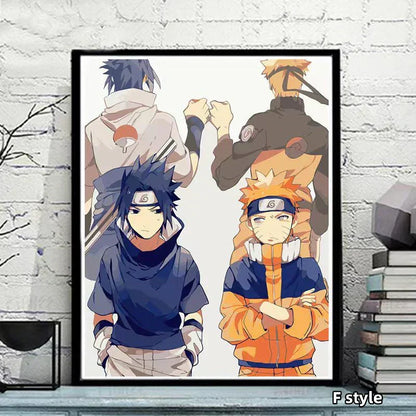 Naruto Anime Paint by Numbers Kit for Adults & Teens, DIY Digital Oil Painting, Akatsuki & Naruto Character Canvas Art, Home Wall Decor, Handmade Art Gift for Naruto Fans