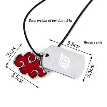 Naruto Akatsuki Red Cloud Keychain, Anime Akatsuki Symbol Metal Key Ring with Gift Box, Cosplay Accessory Pendant Key Chain, Collectible Gift for Naruto Anime Fans