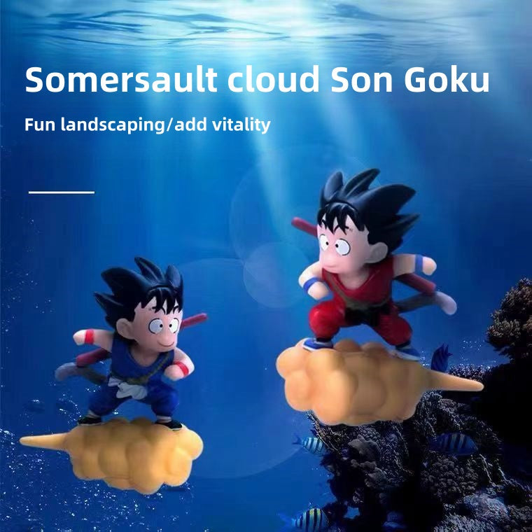 Dragon Ball Floating Kid Goku Aquarium Figure Fish Tank Decor