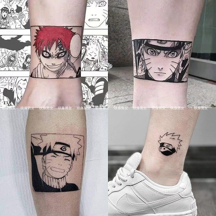 Naruto Anime Temporary Tattoo Stickers, Sharingan Akatsuki Uchiha Waterproof Fake Tattoos, Cosplay Body Art Stickers, Anime Party Decorations Gift for Naruto Fans