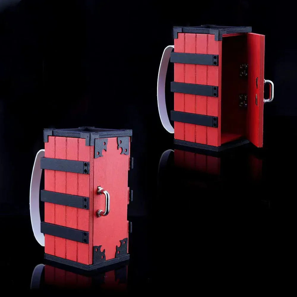 Demon Slayer Nezuko Wooden Box Backpack, Kimetsu No Yaiba Anime Cosplay Nezuko Box Bag, Unique Wooden Crate Shape Shoulder Bag, Anime Fan Collectible Cosplay Prop Gift