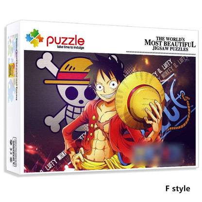 One Piece Anime Jigsaw Puzzle 1000 Pieces, Luffy Zoro Straw Hat Crew Collectible Puzzle, Adult Difficult Decompression Puzzle Game, HD Cartoon Pattern Puzzle, Gift for One Piece Anime Fans
