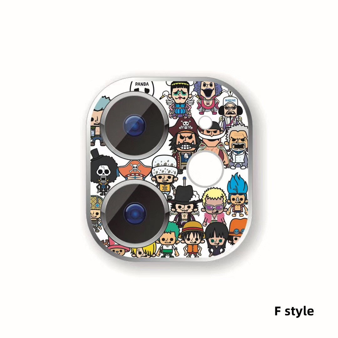 One Piece Anime Camera Lens Protector for iPhone, Luffy Zoro Chopper Straw Hat Crew Cartoon Decorative Camera Lens Sticker, HD Clear Scratch Resistant Anti-Fingerprint Camera Lens Cover, One Piece Anime Fan Merch Gift