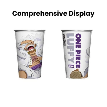 One Piece Nika Luffy Cold Sensitive Color Changing Aluminum Cup 470ml Food‑Grade Thermochromic Anime Drinking Cup For Cold Beverages Coffee Iced Drinks