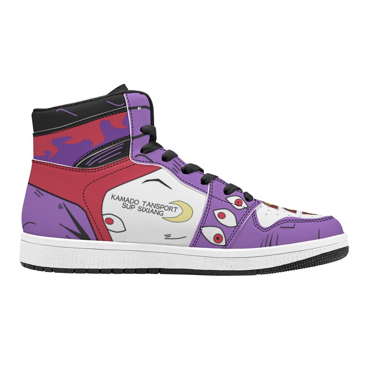 Demon Slayer Kokushibo Anime High Top Sneakers, Upper Moon One Kokushibo Printed Casual Shoes, Anime Cosplay Streetwear Footwear, Demon Slayer Merch Sneakers Gift for Anime Fans