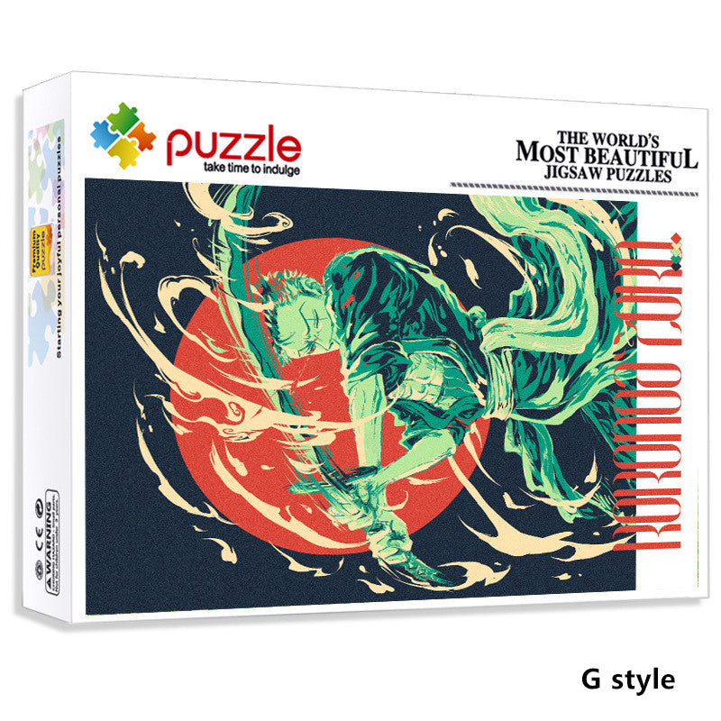 One Piece Anime Jigsaw Puzzle 1000 Pieces, Luffy Zoro Straw Hat Crew Collectible Puzzle, Challenging DIY Puzzle Game, Educational Toy & Wall Art Decor, Gift for One Piece Anime Fans
