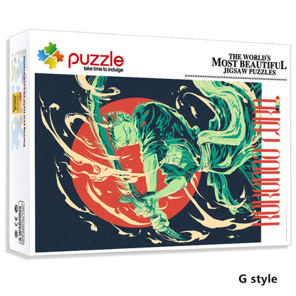 One Piece Anime Jigsaw Puzzle 1000 Pieces, Luffy Zoro Straw Hat Crew Collectible Puzzle, Challenging DIY Puzzle Game, Educational Toy & Wall Art Decor, Gift for One Piece Anime Fans