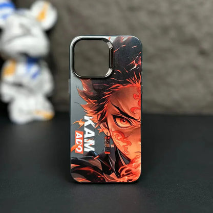 Demon Slayer Tanjiro Phone Case, HD Printed Shockproof Soft Bumper Protective Anime Phone Cover, Cool Kamado Tanjiro Anime Case for iPhone, Anime Fan Gift