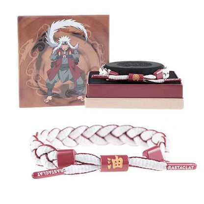Naruto Anime Braided Bracelet, Handmade Woven Character Themed Rope Wristband, Cosplay Costume Accessory, Collectible Anime Jewelry Gift for Naruto Fans
