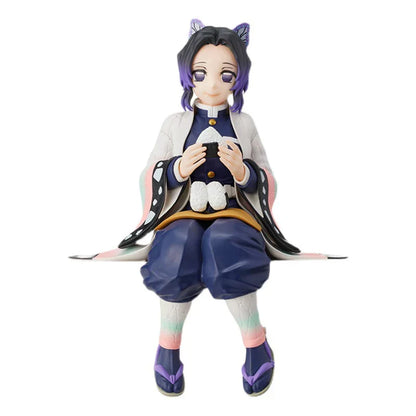 Demon Slayer Noodle Stopper Sitting Figure, Anime PVC Statue Figurine, Tanjiro Nezuko Zenitsu Inosuke Giyuu Shinobu Mitsuri Hashira Collectible Model, Desktop Ornament Anime Fan Gift
