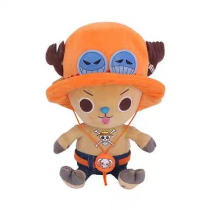 One Piece Assorted Anime Plush Dolls, Luffy Ace Law Chopper Stuffed Figure, Thousand Sunny Going Merry Pirate Ship Plush Toy, Cute One Piece Character Soft Plushies, Anime Collectible Gifts for Kids & Fans