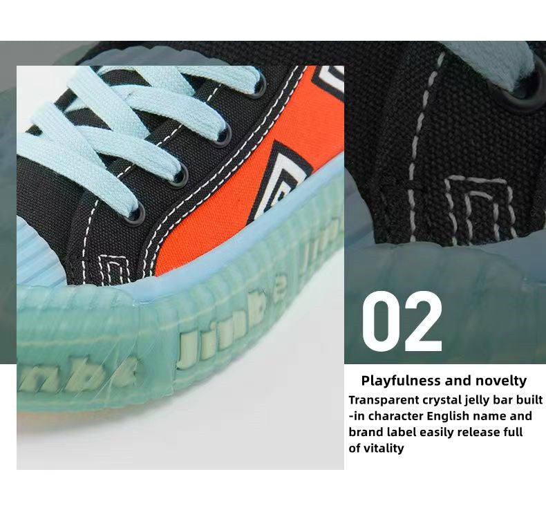 One Piece Jinbe High Top Canvas Sneakers for Men Women, Orange Black Geometric Pattern Anime Skate Shoes, Unisex Lace-Up Translucent Light Blue Thick Cookie Sole Streetwear Cosplay Casual Shoes, Anime Fan Collectible Gift