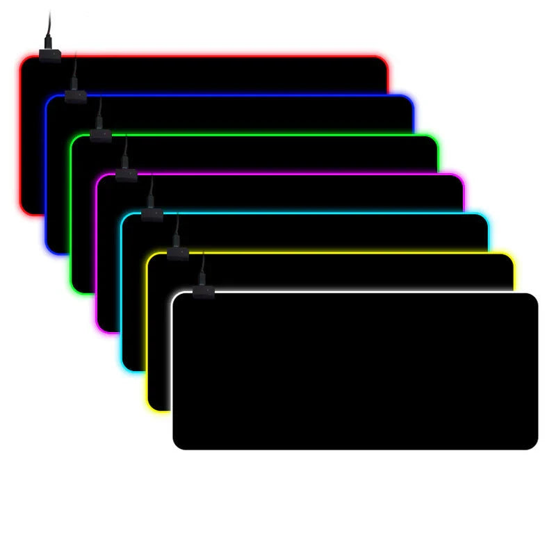 Demon Slayer RGB Gaming Mouse Pad, Large Extended Anime Desk Mat, LED Glowing Non-Slip Rubber Keyboard Pad, Multiple Nezuko Tanjiro Designs, Waterproof Desk Pad for PC Gamers