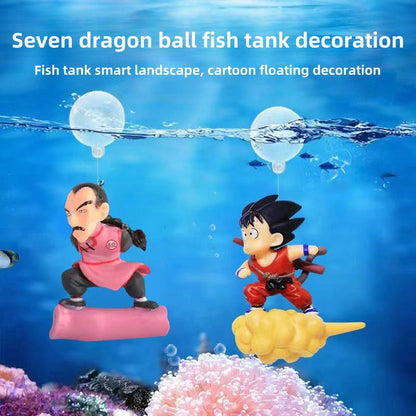 Dragon Ball Floating Kid Goku Aquarium Figure Fish Tank Decor