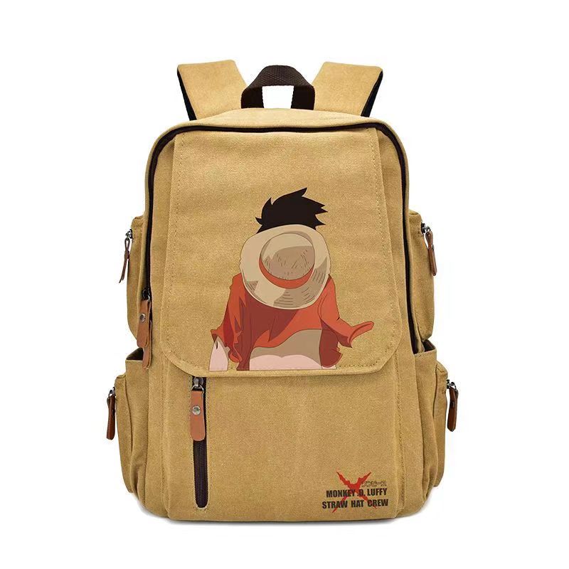 One Piece Luffy Gear 5 Anime Backpack for Boys Girls, Large Capacity School Laptop Backpack, One Piece Wanted Poster Print Travel Daypack, Anime One Piece Merch Bookbag Gift for One Piece Fans