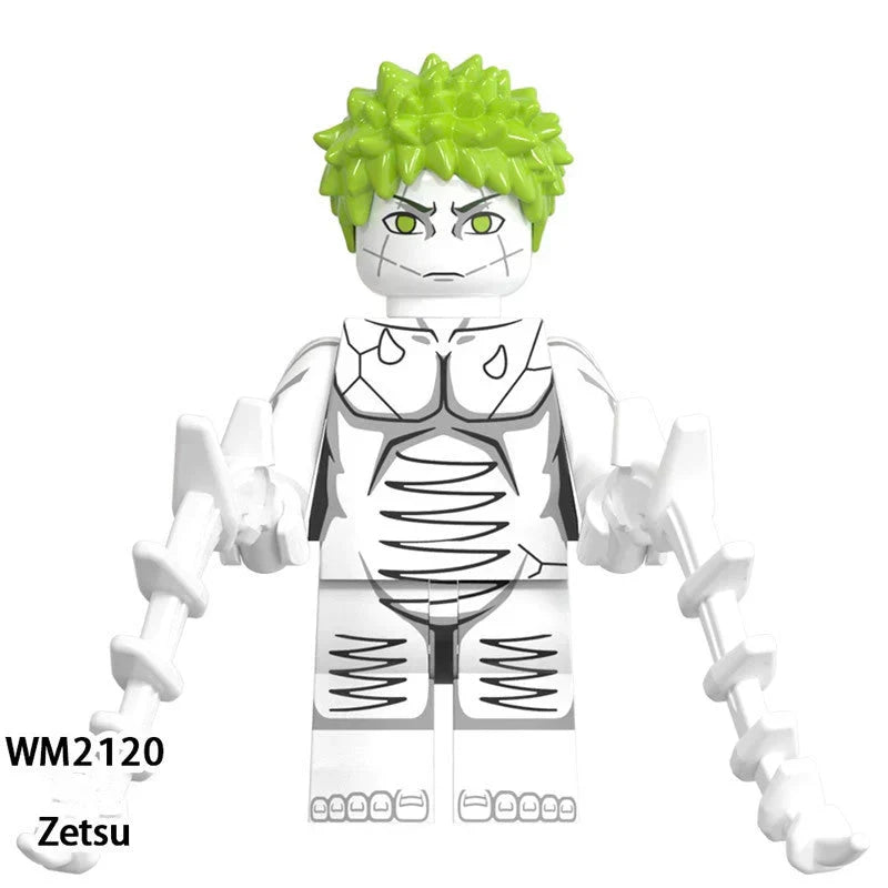 Naruto Anime Building Blocks Minifigures, Sasuke Kakashi Madara Minato Rock Lee Might Guy Zetsu Action Figures, Custom Anime Brick Toys, Collectible Gift for Kids & Naruto Fans