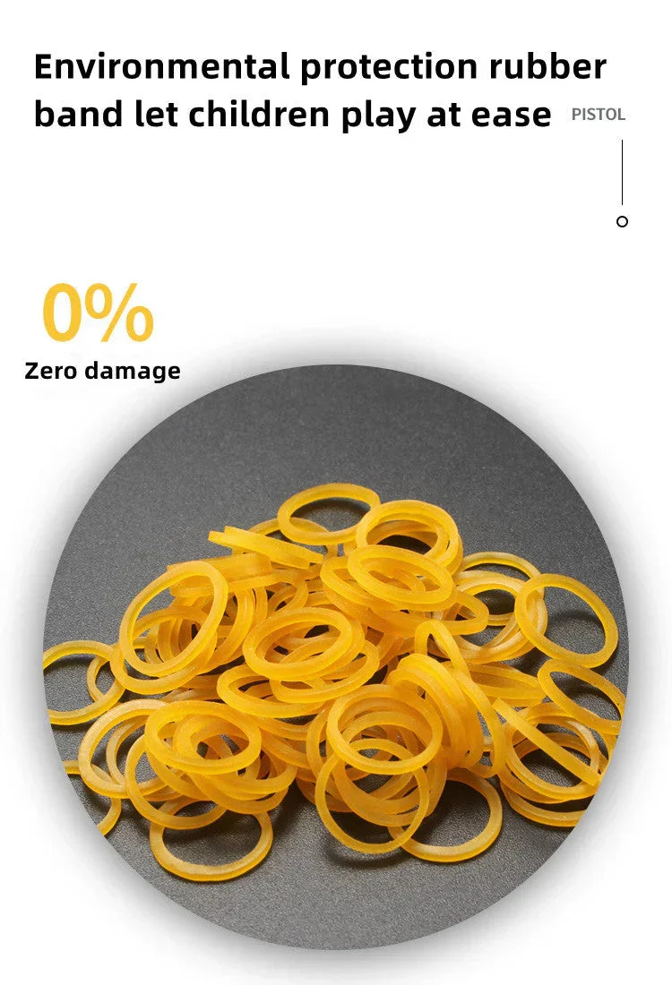 Demon Slayer Folding Rubber Band Gun Keychain Toy, Mini Metal Pocket Rubber Band Shooter, Kamado Tanjiro Themed Rubberband Launcher with Rubber Bands & Target, Novelty Anime Toy Gift for Fans