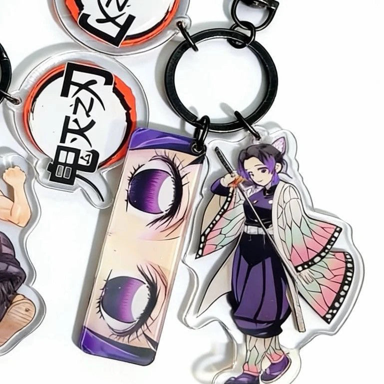 Demon Slayer 3-in-1 Acrylic Anime Character Keychain