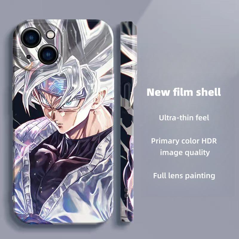 Dragon Ball Z Anime Phone Case for iPhone, Ultra Instinct Goku Vegeta Broly Character Print Protective Cover, DBZ Cool Manga Shockproof Film Phone Shell for iPhone Series Anime Fans