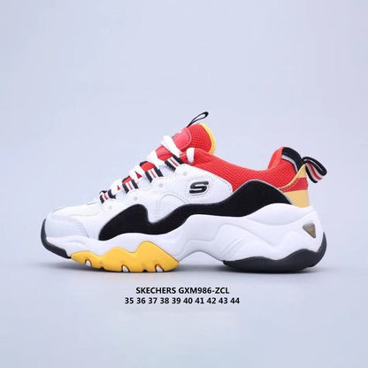 One Piece Monkey D Luffy Cosplay Chunky Sneakers, Anime Luffy White Red Yellow Color Block Dad Shoes, Men Women Thick Platform Casual Walking Trainers, One Piece Anime Fan Collectible Footwear