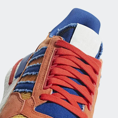 Dragon Ball Z Goku Retro Running Sneakers, DBZ Goku Orange Blue Anime Casual Shoes, Classic Anime Character Athletic Trainers, Dragon Ball Z Cosplay Walking Shoes for Men Women Anime Fans