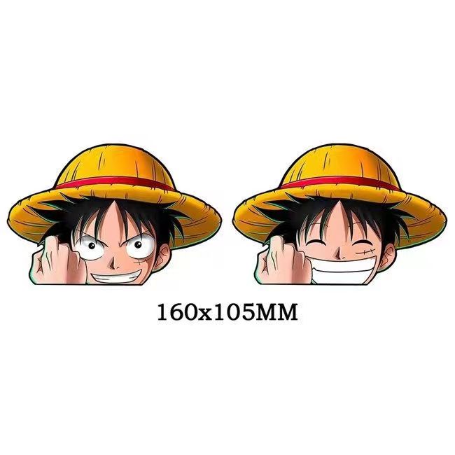 One Piece 3D Motion Stickers, Lenticular Anime Character Decals, Luffy Zoro Nami Changing Image Sticker, Waterproof Peekers Sticker for Car Laptop Water Bottle, One Piece Fans Collectible Decor