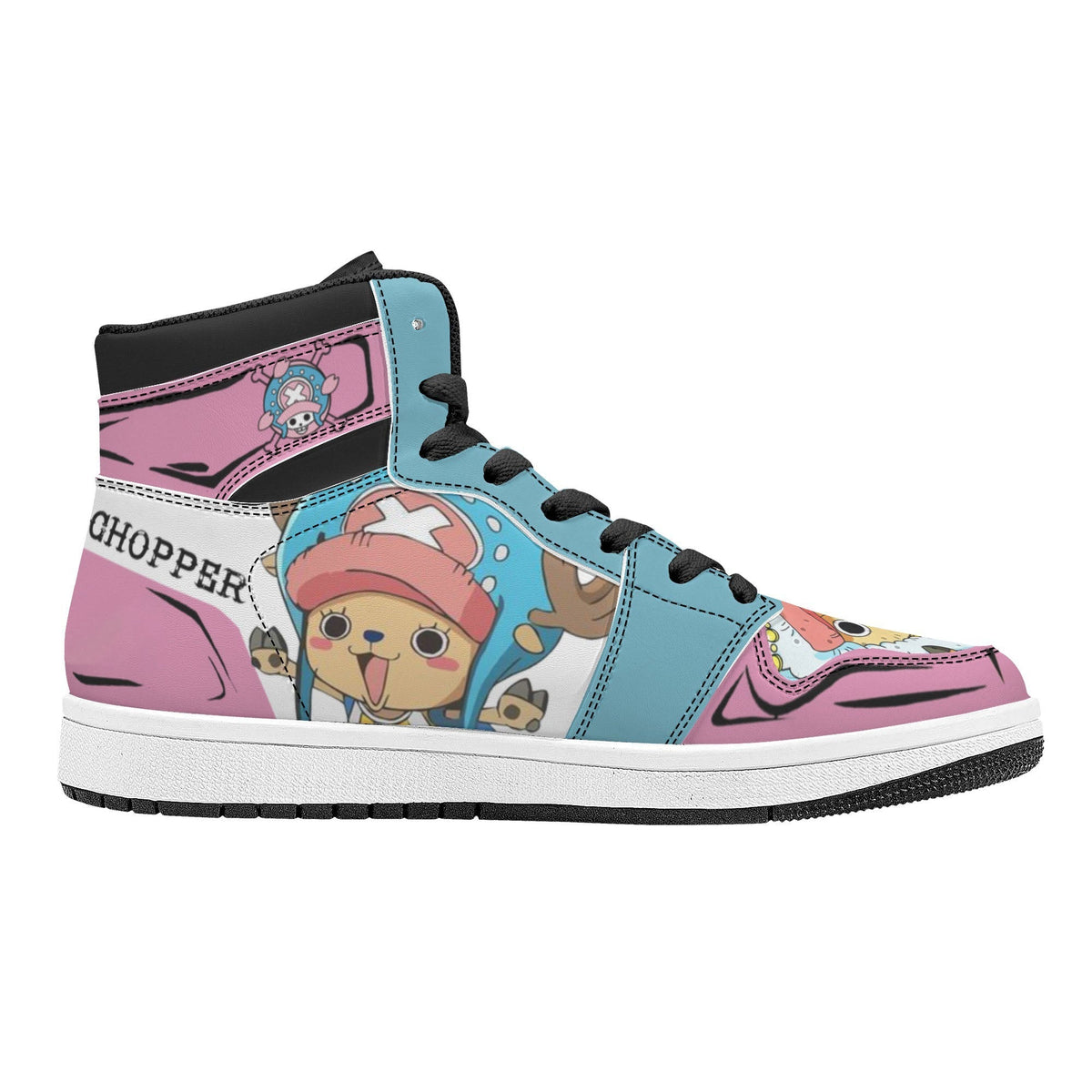 One Piece Tony Tony Chopper Anime High Top Sneakers, Custom Printed Chopper Character Fashion Casual Shoes, One Piece Anime Streetwear Footwear, Anime Sneaker Gift for One Piece Fans