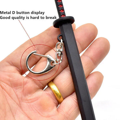 Demon Slayer Mini Katana Sword Model Set, Anime Nichirin Blade Replica Keychain Collection, Metal Sword Prop with Display Gift Box, Kimetsu No Yaiba Mini Weapon Ornament, Collectible Gift for Demon Slayer Fans