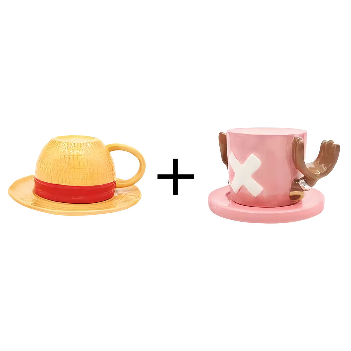 One Piece Anime Hat Shaped Ceramic Mug, Luffy Ace Sabo Chopper 3D Hat Coffee Cup, Creative Novelty Tea Mug, One Piece Collectible Drinkware Gift for Anime Fans