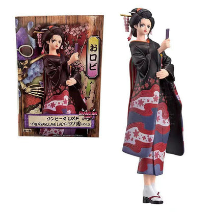One Piece Wano Country Anime Figures, Luffy Zoro Sanji Nami Robin Chopper Brook Whitebeard PVC Statue, Wano Outfit Collectible Figurine, Desk Shelf Display Decoration, Birthday Gift for One Piece Anime Fans