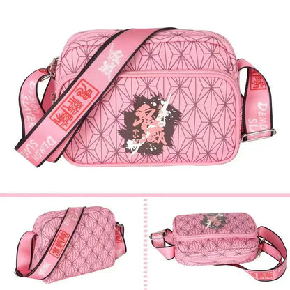 Demon Slayer Anime Crossbody Shoulder Bag, Kimetsu No Yaiba Multiple Character Pattern Sling Messenger Bag, Lightweight Casual Small Camera Bag, Demon Slayer Fan Collectible Daily Gift
