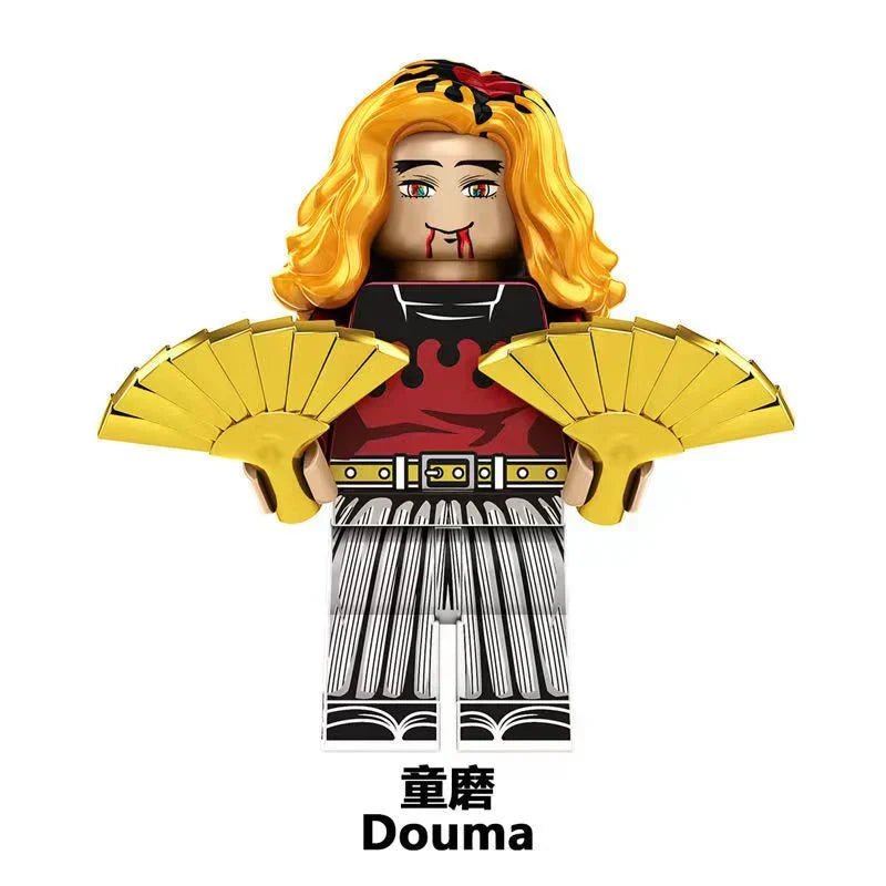 Demon Slayer Custom Minifigures, Anime Building Block Figures, Yoriichi Muzan Daki Gyutaro Hantengu Douma Kokushibo Collectible Brick Minifigs, Anime Character Construction Toy Gift for Fans
