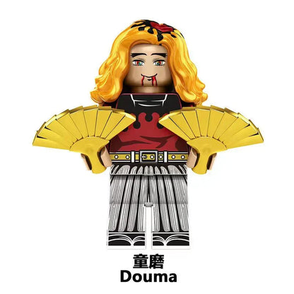 Demon Slayer Custom Minifigures, Anime Building Block Figures, Yoriichi Muzan Daki Gyutaro Hantengu Douma Kokushibo Collectible Brick Minifigs, Anime Character Construction Toy Gift for Fans