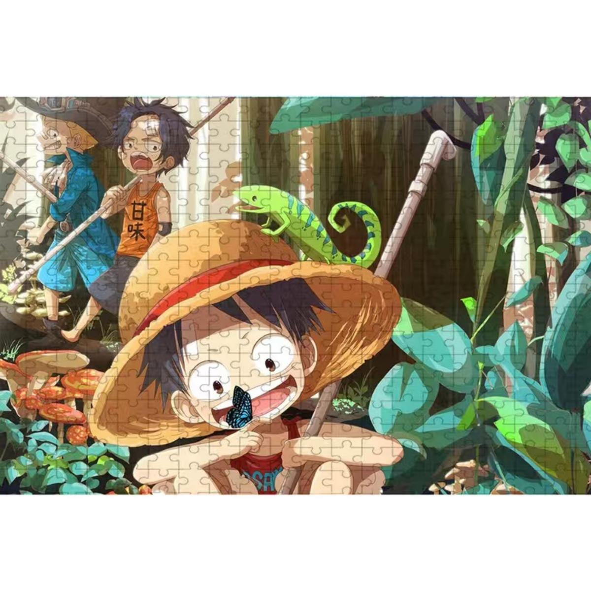 One Piece Luffy Anime Jigsaw Puzzle, Multiple Styles Nika Gear 5 Luffy Wooden Jigsaw Puzzles for Adults, Challenging Brain Teaser Puzzle, Home Wall Art Decor, Birthday Holiday Gift for One Piece Fans
