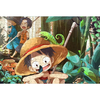 One Piece Luffy Anime Jigsaw Puzzle, Multiple Styles Nika Gear 5 Luffy Wooden Jigsaw Puzzles for Adults, Challenging Brain Teaser Puzzle, Home Wall Art Decor, Birthday Holiday Gift for One Piece Fans