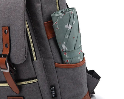 Naruto Anime Vintage Canvas Backpack, Leaf Village Symbol Printed Rucksack, Large Capacity Flap School Laptop Bookbag, Casual Daypack Travel Bag, Anime Collectible Gift for Naruto Fans
