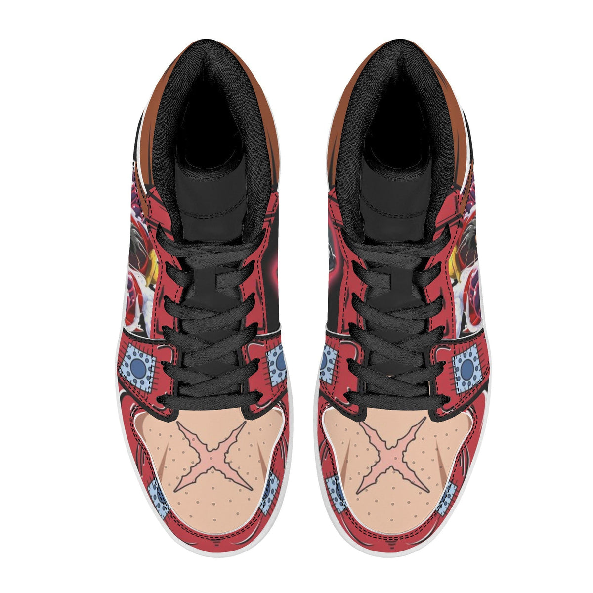 One Piece Monkey D Luffy Anime High Top Sneakers, Red Wano Country Luffy Custom Printed Fashion Casual Shoes, One Piece Anime Streetwear Footwear, Anime Sneaker Gift for One Piece Fans