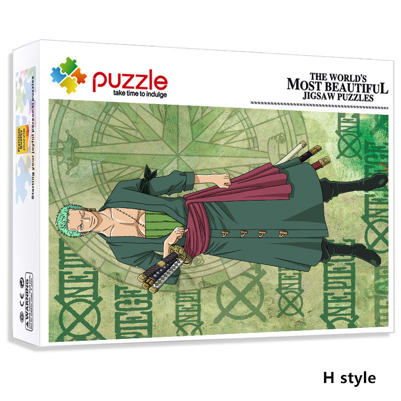 One Piece Anime Jigsaw Puzzle 1000 Pieces, Luffy Zoro Straw Hat Crew Collectible Puzzle, Adult Difficult Decompression Puzzle Game, HD Cartoon Pattern Puzzle, Gift for One Piece Anime Fans