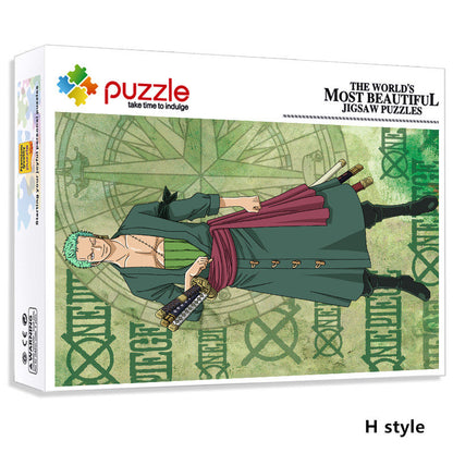 One Piece Anime Jigsaw Puzzle 1000 Pieces, Luffy Zoro Straw Hat Crew Collectible Puzzle, Adult Difficult Decompression Puzzle Game, HD Cartoon Pattern Puzzle, Gift for One Piece Anime Fans