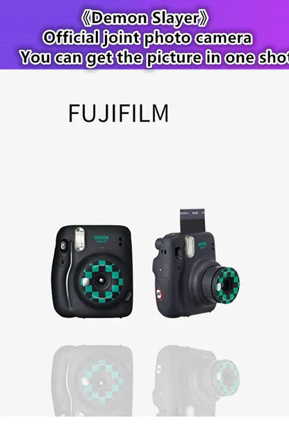 Demon Slayer Kimetsu no Yaiba Instant Camera Gift Box, Tanjiro & Nezuko Limited Bundle with Camera Bag, Shoulder Strap, Anime Merch for Birthday Holiday Gift