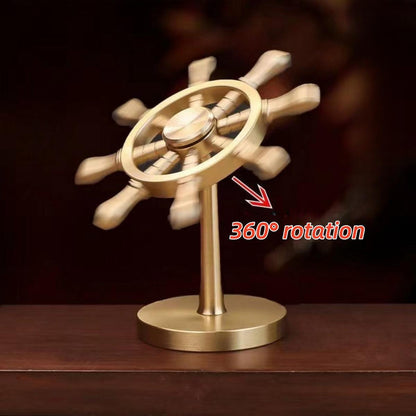 One Piece Golden Ship Wheel Figurine, Pirate Ship Helm Desk Statue Model, Nautical Rudder Desktop Decoration, Collectible Ornament Gift for One Piece Anime Fans