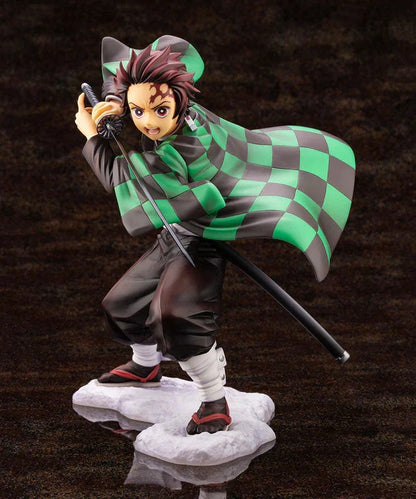 Demon Slayer Kimetsu no Yaiba Anime Figure, Tanjiro Nezuko Zenitsu Inosuke Shinobu Rengoku Collectible Statue, Demon Slayer Character Model Toy, Anime Figurine Desk Decor Gift for Anime Fans