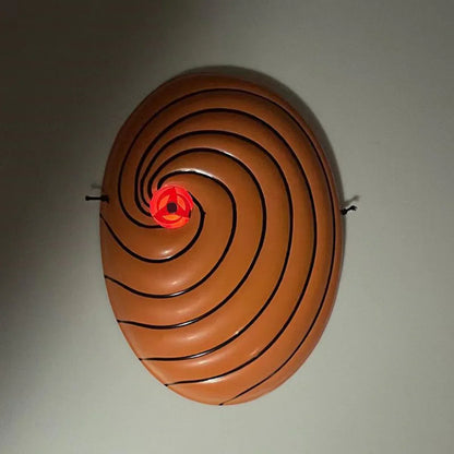 Naruto Obito Tobi Spiral Mask, Light Up Uchiha Obito Cosplay Mask, Anime Tobi Mask with LED Glow Effect, Halloween Costume Prop Collectible Mask for Naruto Fans