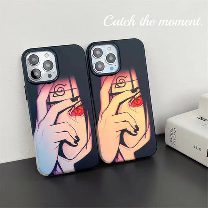 Naruto Itachi Uchiha Anime Phone Case for iPhone, Cool Sharingan Manga Character Print Shockproof Protective Phone Cover, Naruto Anime Merch Gift for Anime Fans